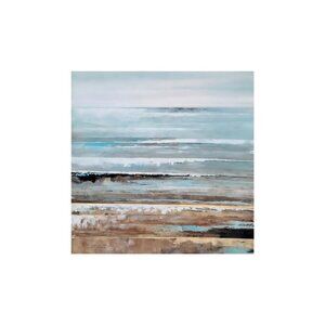 Abstract Ocean Unframed Canvas Wall Art 16" X 16"